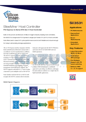 SII3531 datasheet - SteelVine Host Controller