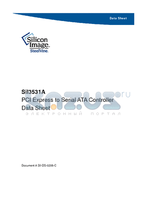 SII3531A datasheet - PCI Express to Serial ATA Controller