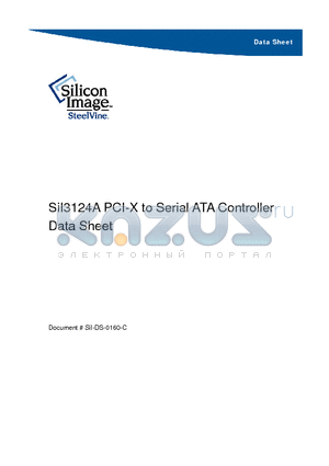 SII3124A datasheet - PCI-X to Serial ATA Controller