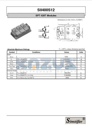 SII400S12 datasheet - SPT IGBT Modules