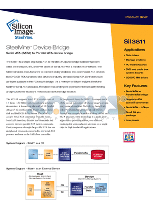 SII3811PB datasheet - SteelVine Device Bridge