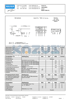 SIL05-1C90-51L_DE datasheet - (deutsch) SIL Reed Relay