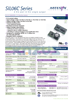 SIL06C datasheet - DC-DC CONVERTERS C Class Non-isolated