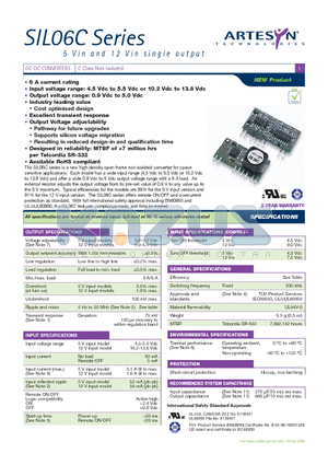 SIL06C-12SADJ-VJ datasheet - DC-DC CONVERTERS C Class Non-isolated