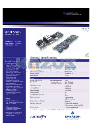 SIL10E-05W3V3-VJ datasheet - 3.0 Vin - 5.5 Vin