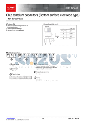 TCTP0E336M8R datasheet - Chip tantalum capacitors (Bottom surface electrode type)