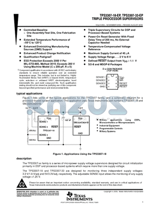 TPS3307-18-EP_07 datasheet - TRIPLE PROCESSOR SUPERVISORS