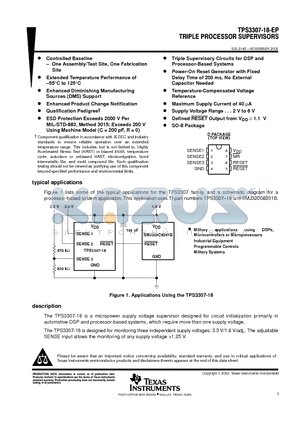 TPS3307-18MDREP datasheet - TRIPLE PROCESSOR SUPERVISORS