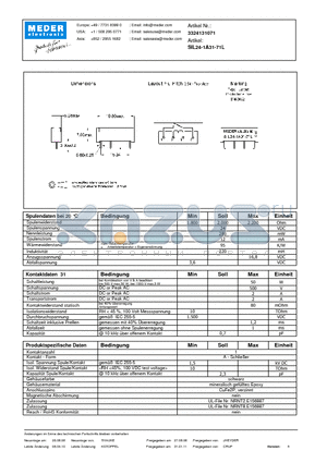 SIL24-1A31-71L_DE datasheet - (deutsch) SIL Reed Relay