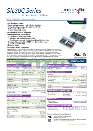 SIL30C datasheet - DC-DC CONVERTERS C Class Non-isolated