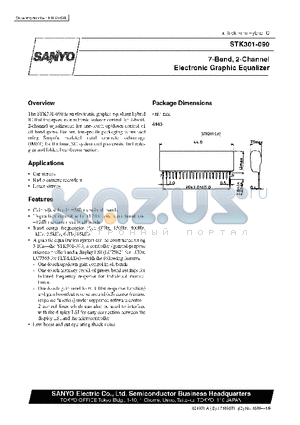 STK301-090 datasheet - 7-Band,2-Channel Electronic Graphic Equalizer