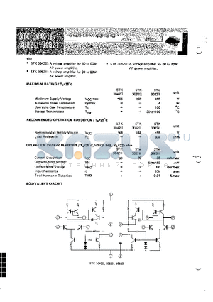 STK3062II datasheet - VOLTAGE AMP, FOR 40 TO SOW AF POWER AMP.