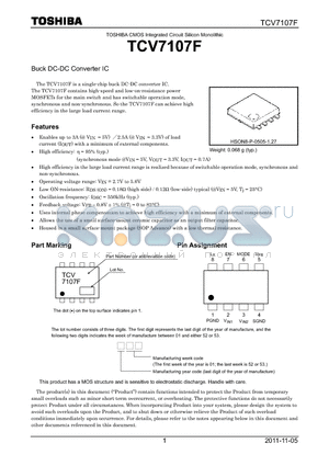 TCV7107F datasheet - Buck DC-DC Converter IC