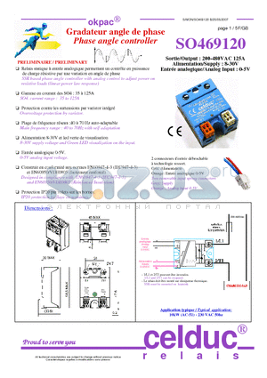 SO469120 datasheet - Phase angle controller