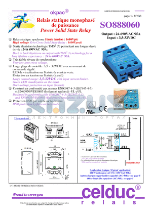 SO888060 datasheet - Power Solid State Relay