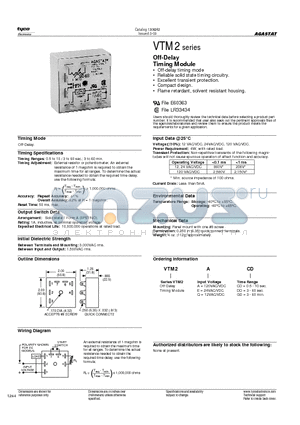 VTM2ACD datasheet - Off-Delay Timing Module