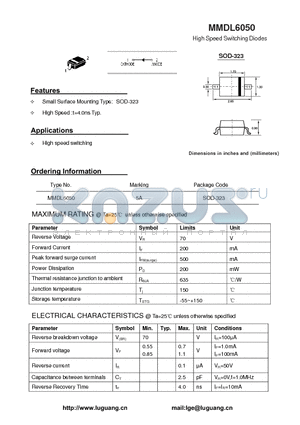 SOD-323 datasheet - High Speed Switching Diodes