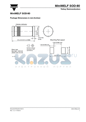 SOD-80 datasheet - MiniMELF SOD-80