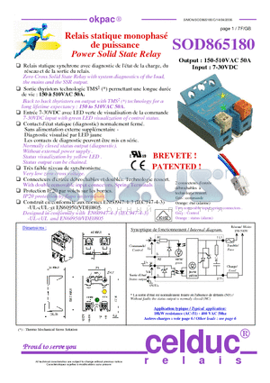 SOD865180 datasheet - Power Solid State Relay