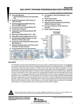 TPS5120MDBTREP datasheet - DUAL OUTPUT, TWO-PHASE SYNCHRONOUS BUCK DC/DC CONTROLLER