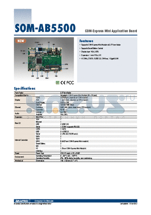 SOM-AB5500G-00A1E datasheet - COM-Express Mini Application Board