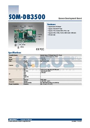 SOM-DB3500 datasheet - Qseven Development Board