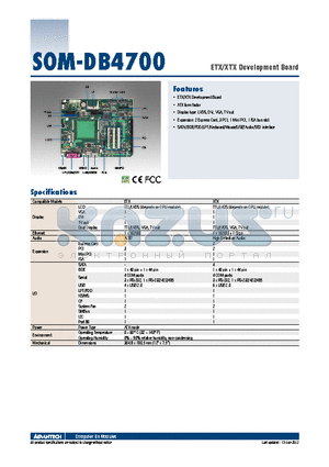 SOM-DB4700_12 datasheet - ETX/XTX Development Board