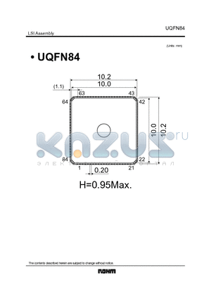 UQFN84 datasheet - LSI Assembly