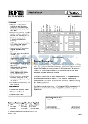 SIW3500GIG1-T13 datasheet - ULTIMATEBLUE