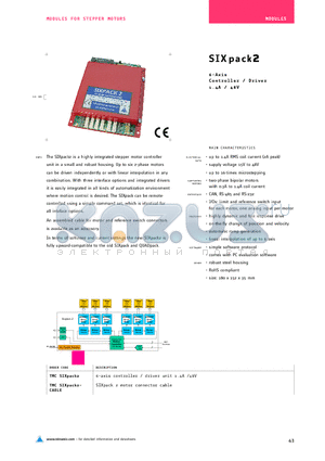 SIXPACK2 datasheet - 6-Axis Controller/Driver 1.4A/48V