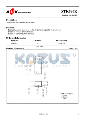 STK596K datasheet - N-Channel Junction FET