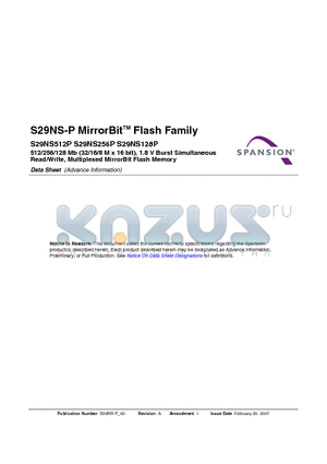 S29NS512PABBJW003 datasheet - MirrorBit Flash Family