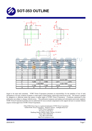 SOT-353 datasheet - OUTLINE