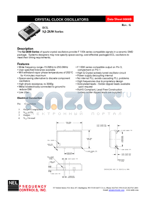 SJ-A2839-FREQ datasheet - CRYSTAL CLOCK OSCILLATORS