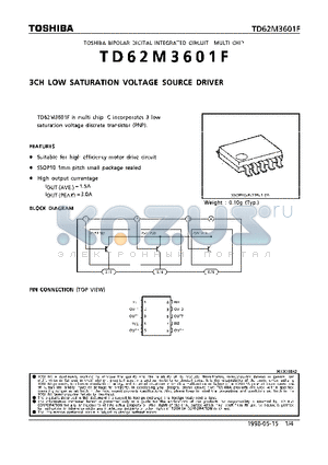 TD62M3601F datasheet - 3CH LOW SATURATION VOLTAGE SOURCE DRIVER