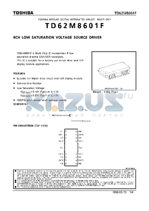 TD62M8601F datasheet - 8CH LOW SATURATION VOLTAGE SOURCE DRIVER