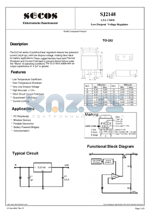 SJ2148 datasheet - Low Dropout Voltage Regulator