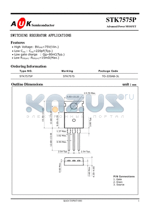 STK7575P datasheet - Advanced Power MOSFET