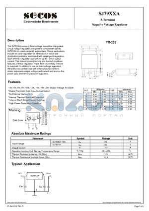 SJ7906A datasheet - 3-Terminal Negative Voltage Regulator