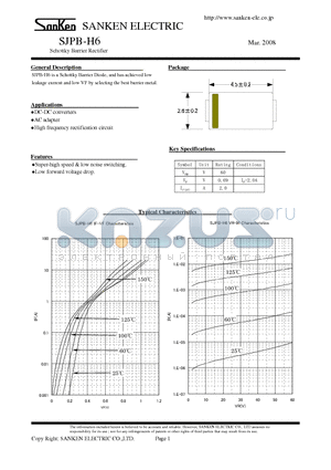 SJPB-H6 datasheet - Schottky Barrier Rectifier