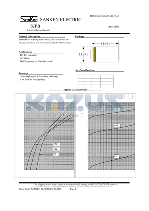 SJPB-L6 datasheet - Schottky Barrier Rectifier