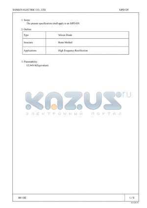 SJPD-D5 datasheet - Silicon Diode