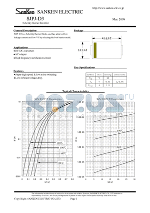 SJPJ-D3 datasheet - Schottky Barrier Rectifier