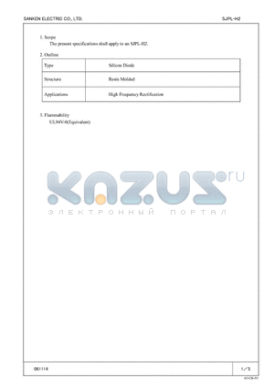 SJPL-H2 datasheet - Silicon Diode