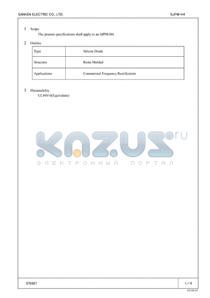 SJPM-H4 datasheet - Silicon Diode