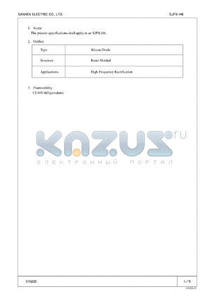 SJPX-H6 datasheet - Silicon Diode