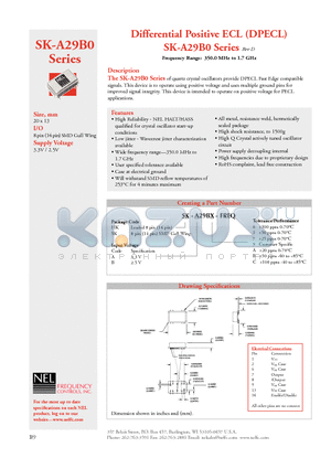 SK-A29B0 datasheet - Frequency Range: 350.0 MHz to 1.7 GHz