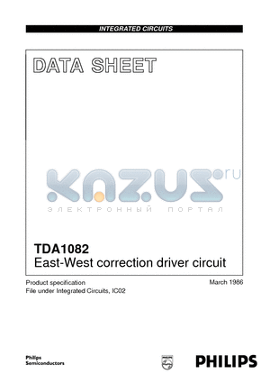 TDA1082 datasheet - East-West correction driver circuit