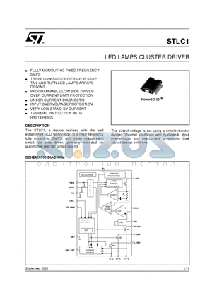 STLC1PD datasheet - LED LAMPS CLUSTER DRIVER