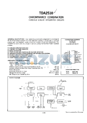 TDA2510 datasheet - CHROMINANCE COMBINATION